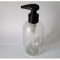 4 x 250 ml Bouteille vide en plastique Pet Transparent recyclable avec distributeur de pompe à Lotion – Noir - B014J4D5M2